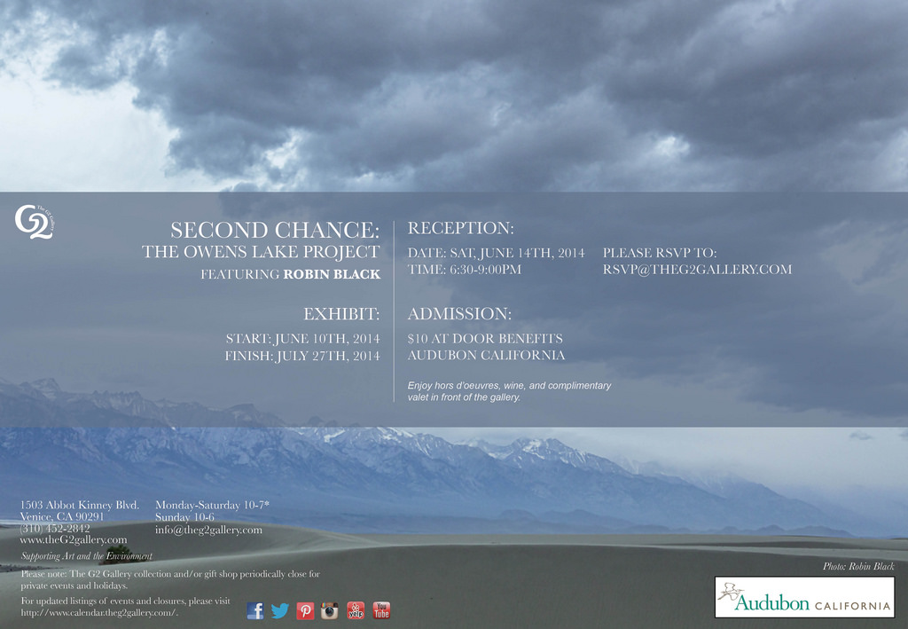 Brochure for the first exhibition of the Owens Lake Project images in 2014.